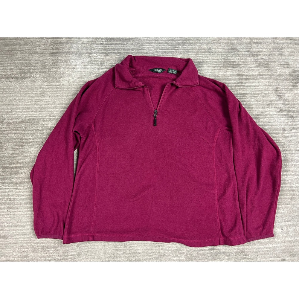 Stillwater Supply Co Fleece Pullover Womens XL Magenta Pink Quarter Zip Outdoor